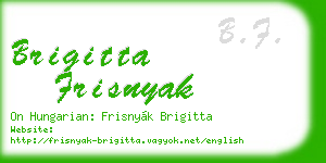 brigitta frisnyak business card