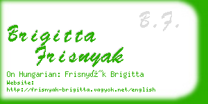 brigitta frisnyak business card